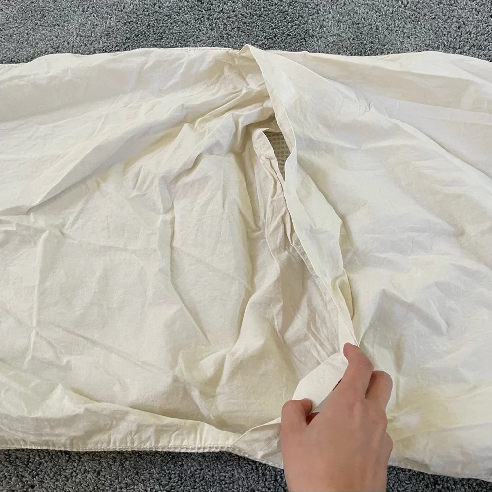 Parachute white waffle knit extra long sham pillow covers set of two